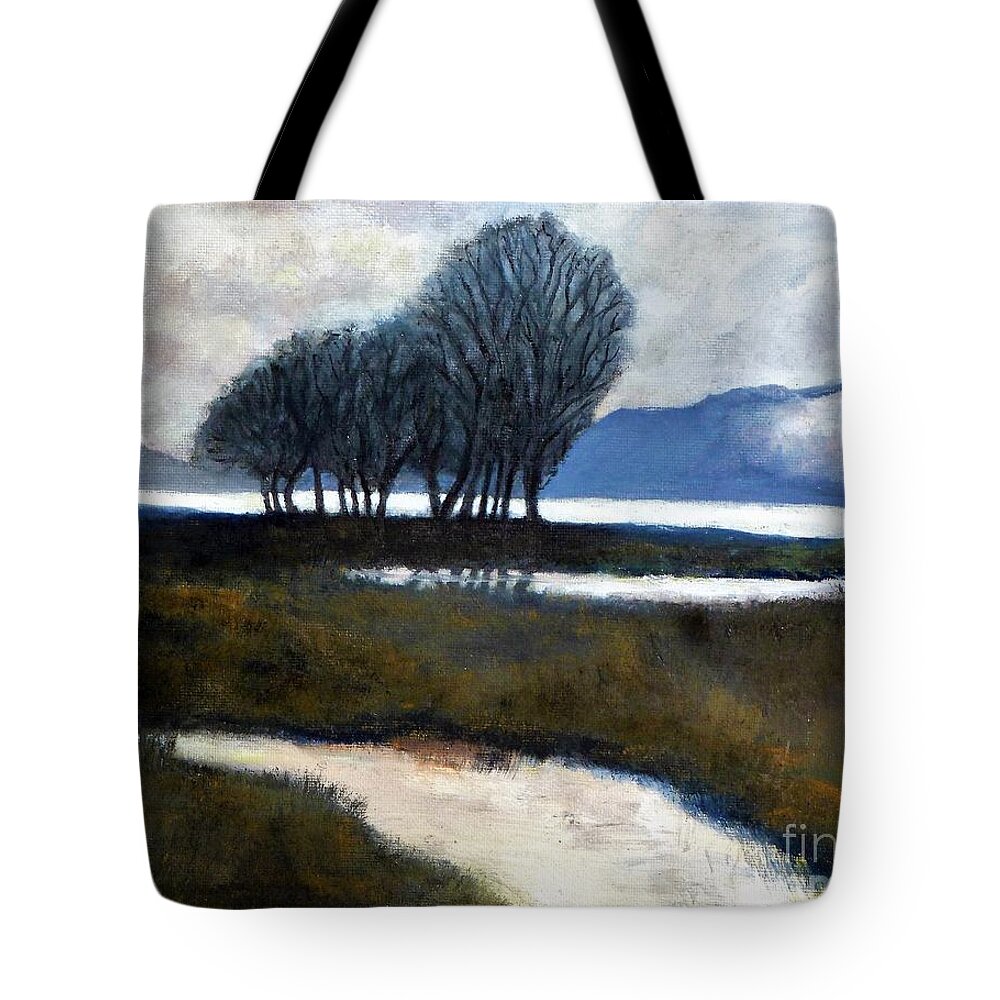 California Tote Bag featuring the painting Salton Sea Trees by Randy Sprout