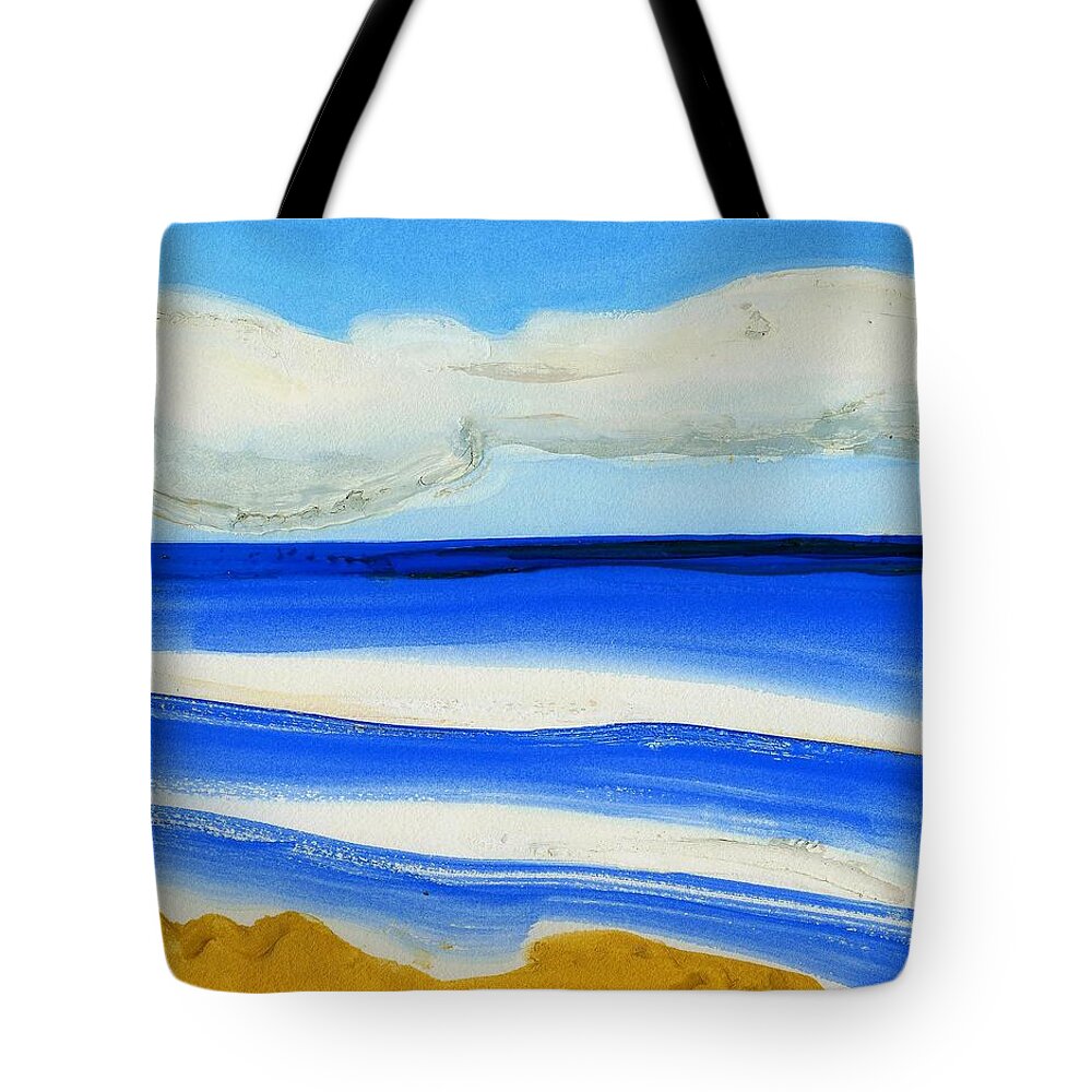 Seascape Tote Bag featuring the painting San Juan, Puerto Rico by Dick Sauer