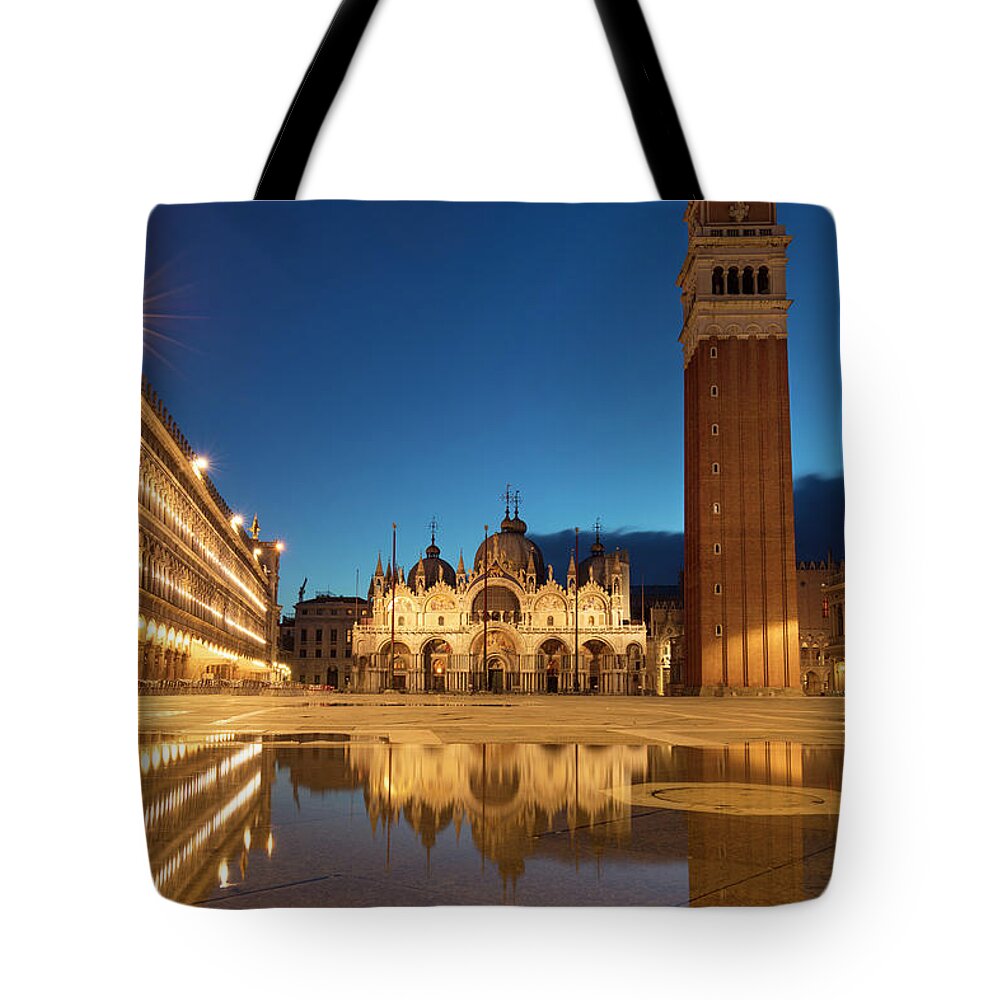 Venice Tote Bag featuring the photograph San Marco Twilight by Brian Jannsen