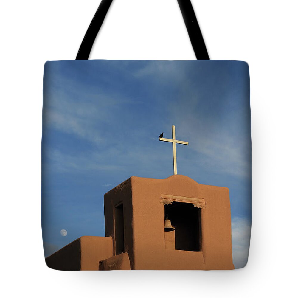 Church Tote Bag featuring the photograph San Miguel Mission by David Diaz