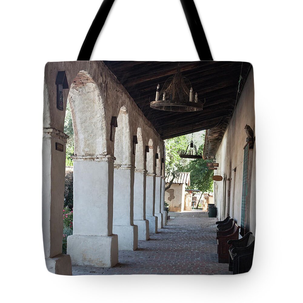 Photograph Tote Bag featuring the photograph San Miguel Mission IV by Suzanne Gaff