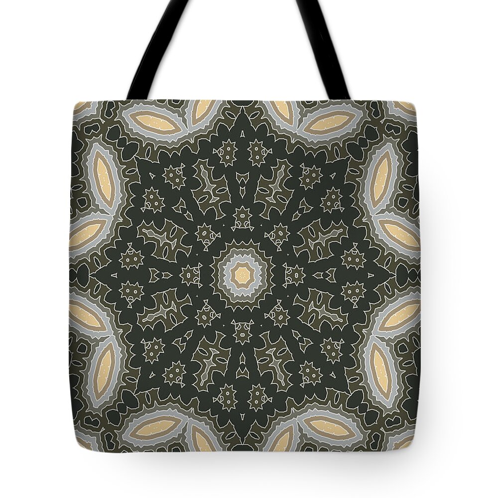 Kaleidoscope Tote Bag featuring the digital art Sand and Shadows 1 by Lynn Evenson