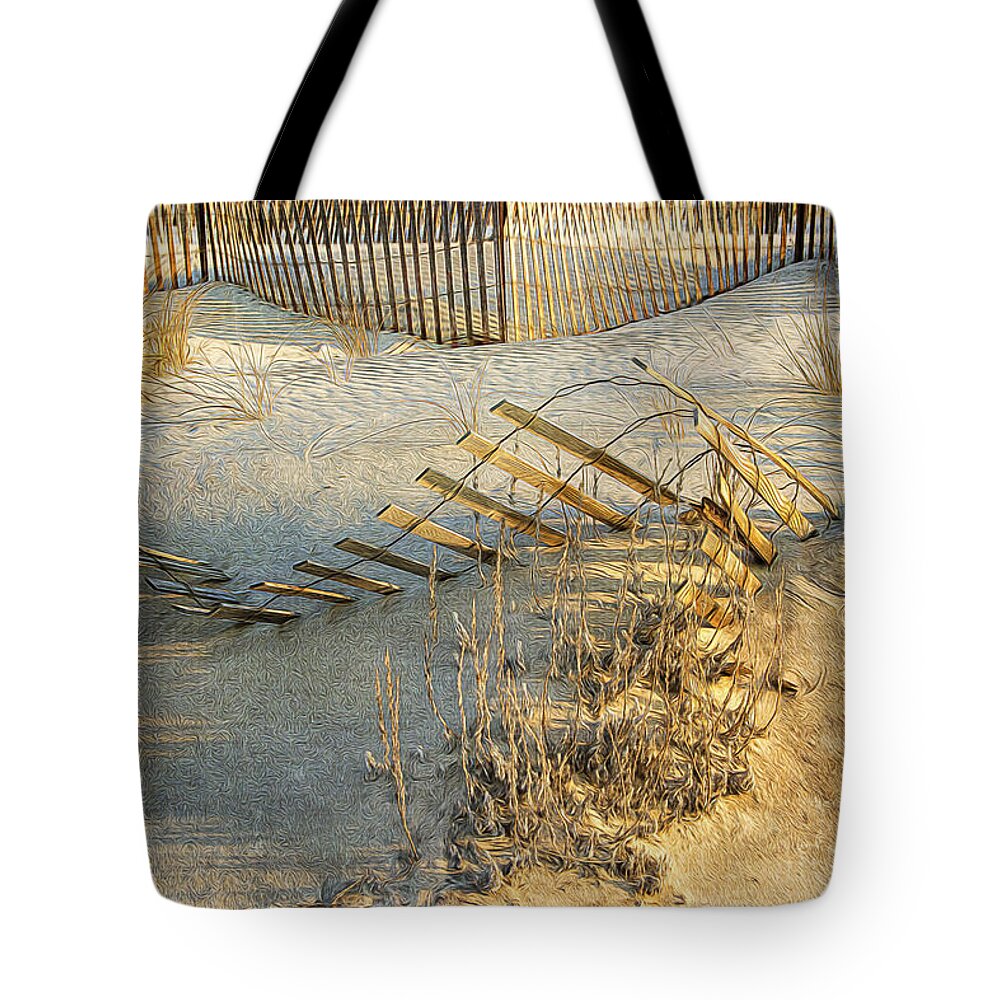 Beach Tote Bag featuring the photograph Sand Designs by Cathy Kovarik