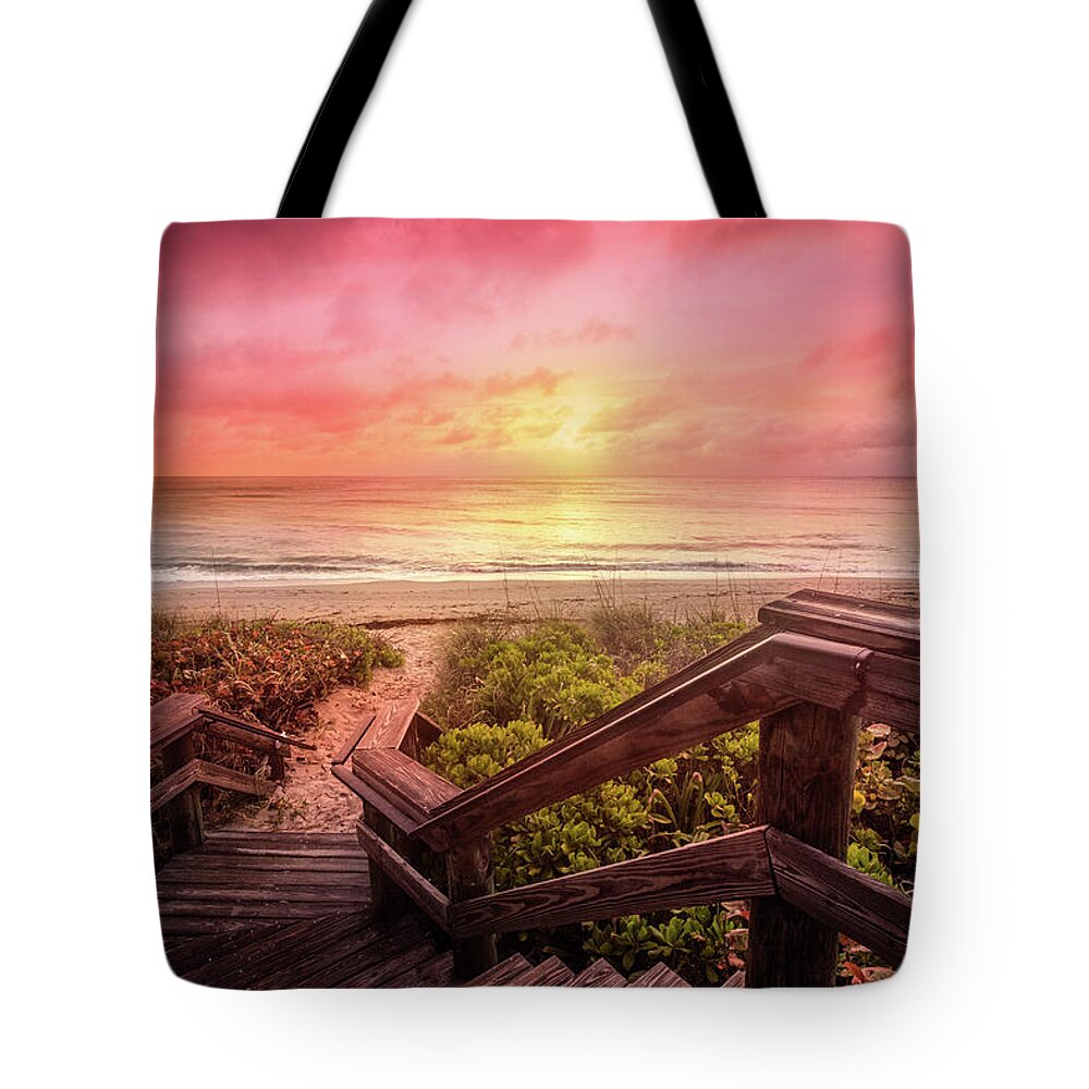 Clouds Tote Bag featuring the photograph Sand Dune Morning by Debra and Dave Vanderlaan