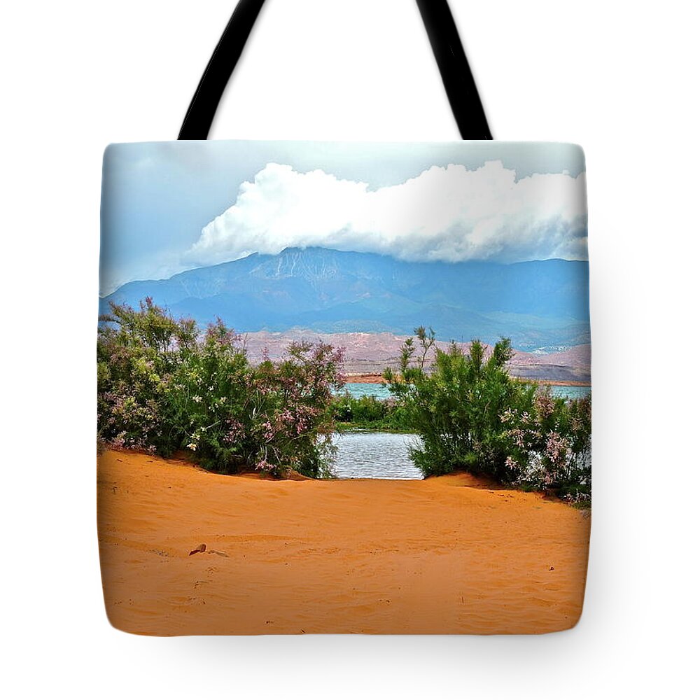 Mts Tote Bag featuring the photograph Sand Hallow Reservoir by Patricia Haynes
