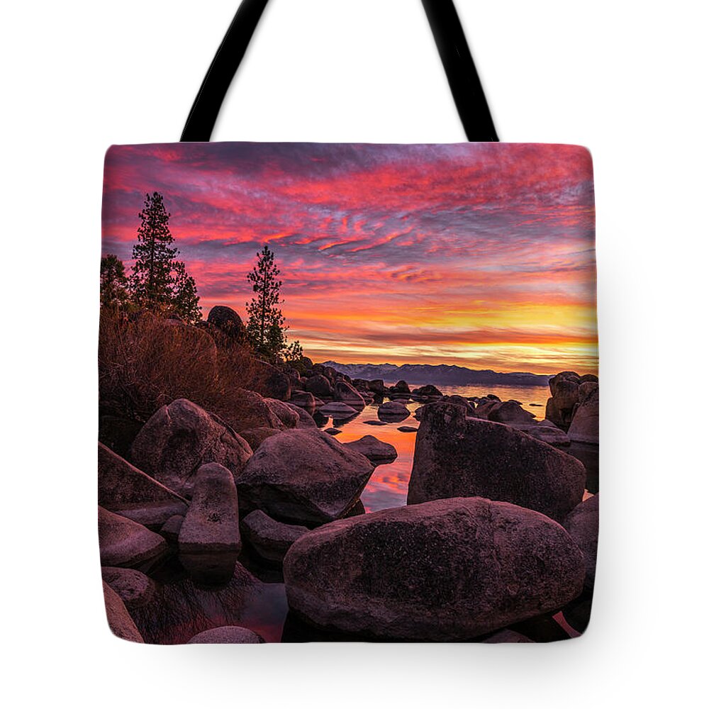 Lake Tahoe Tote Bag featuring the photograph Sand Harbor Beach by Bryan Xavier