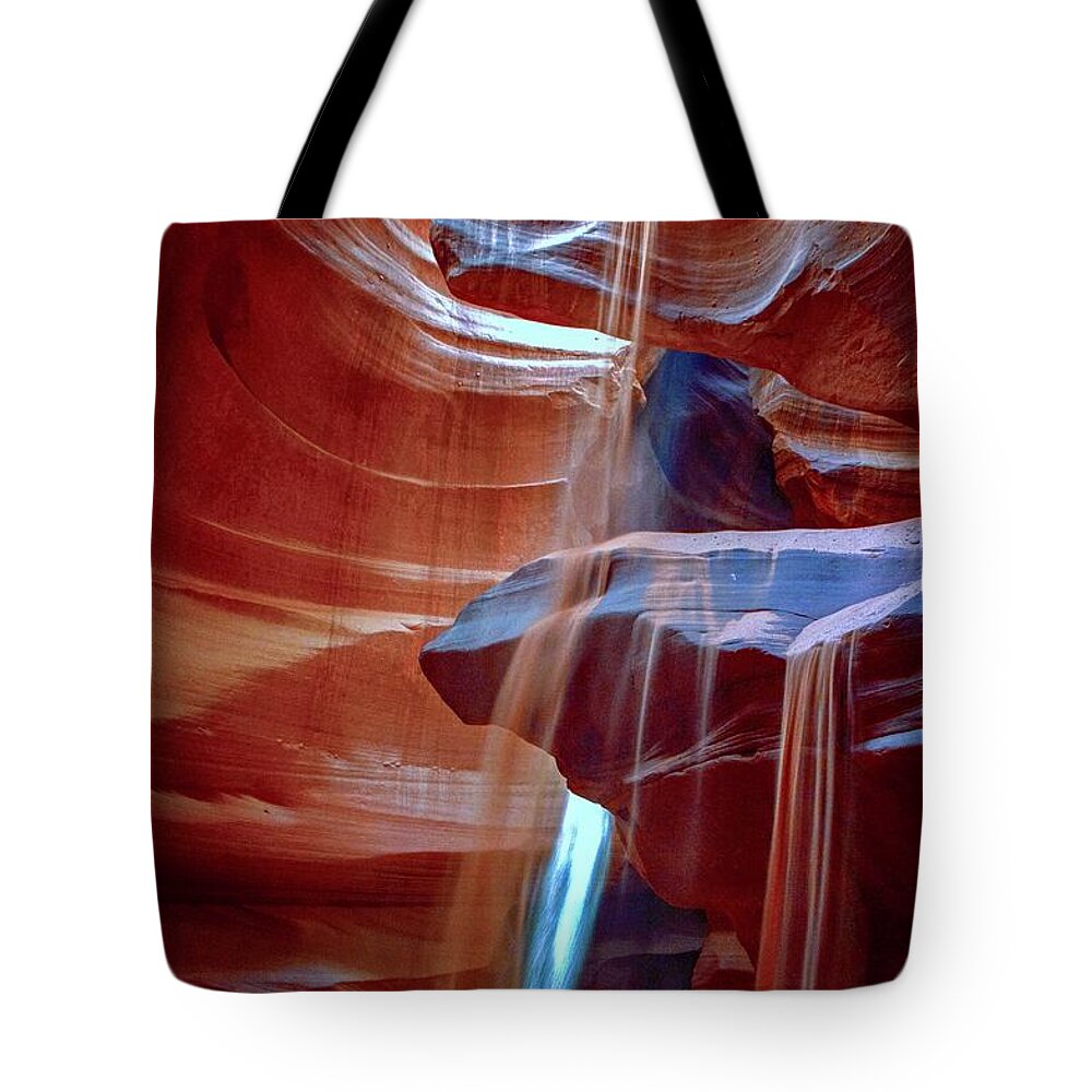 Antelope Canyon Tote Bag featuring the photograph Sandalanche by Shannon Kelly