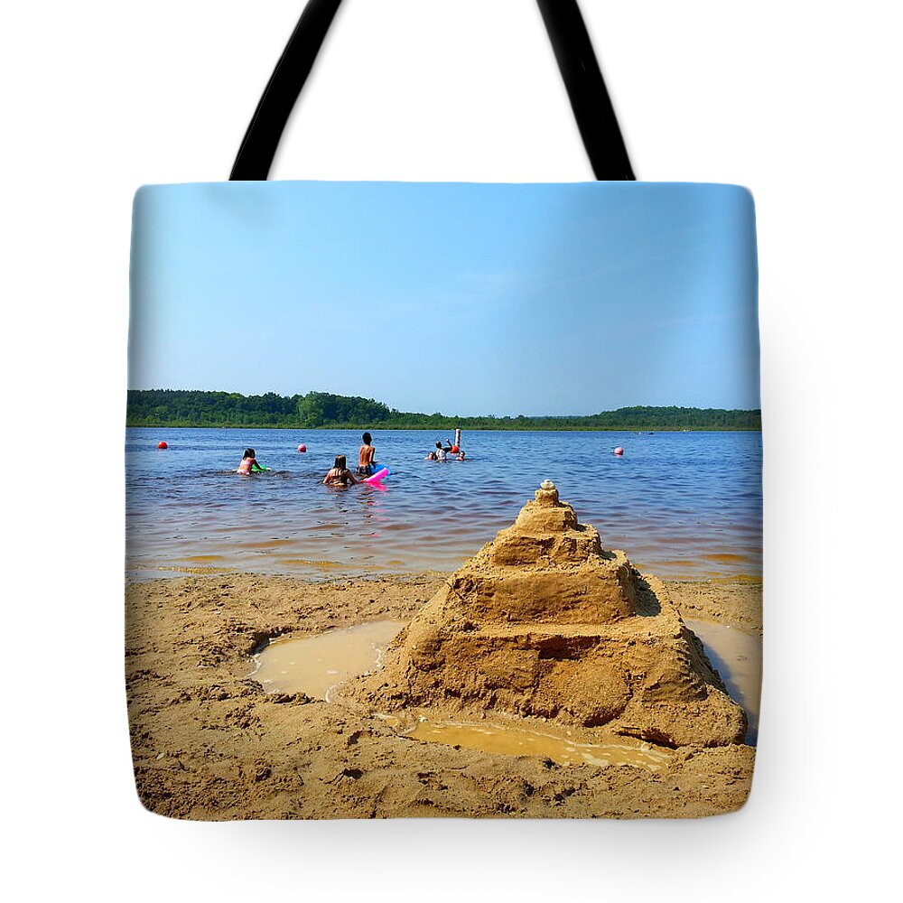 Summer Tote Bag featuring the photograph SandCastle by Brook Burling