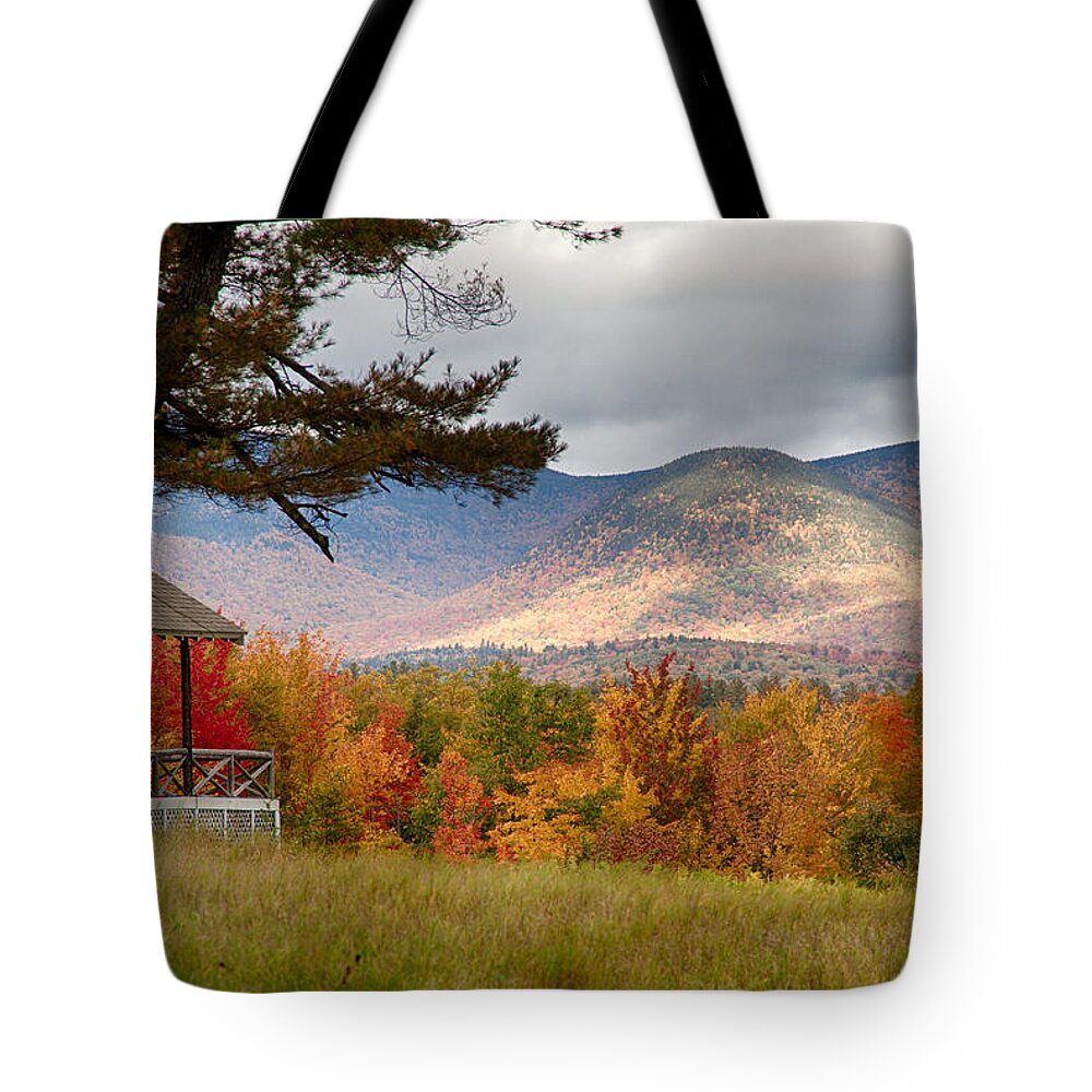 Chocorua New Hampshire Tote Bag featuring the photograph Sandwich mountain range by Jeff Folger