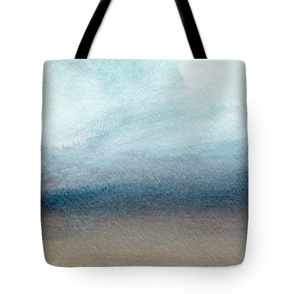 Beach Tote Bag featuring the painting Sandy Shore- Art by Linda Woods by Linda Woods