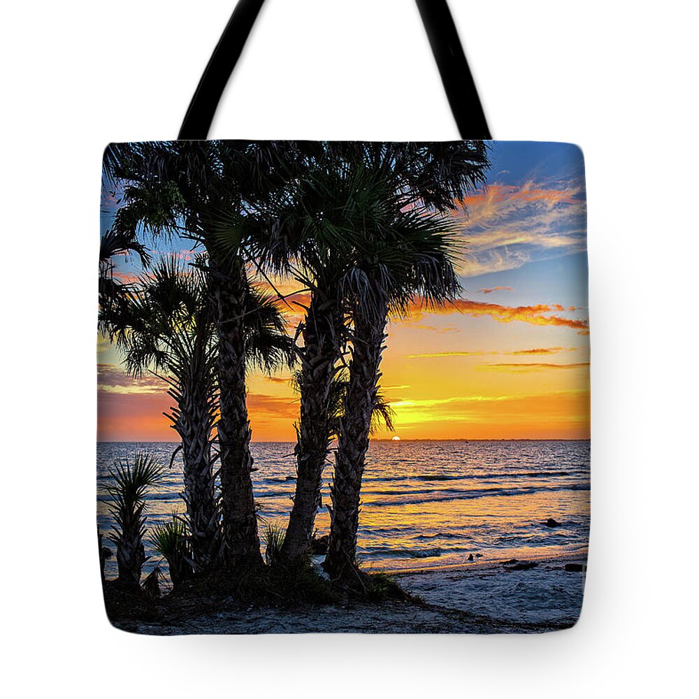 Florida Tote Bag featuring the photograph Sanibel Sunset by Edward Fielding
