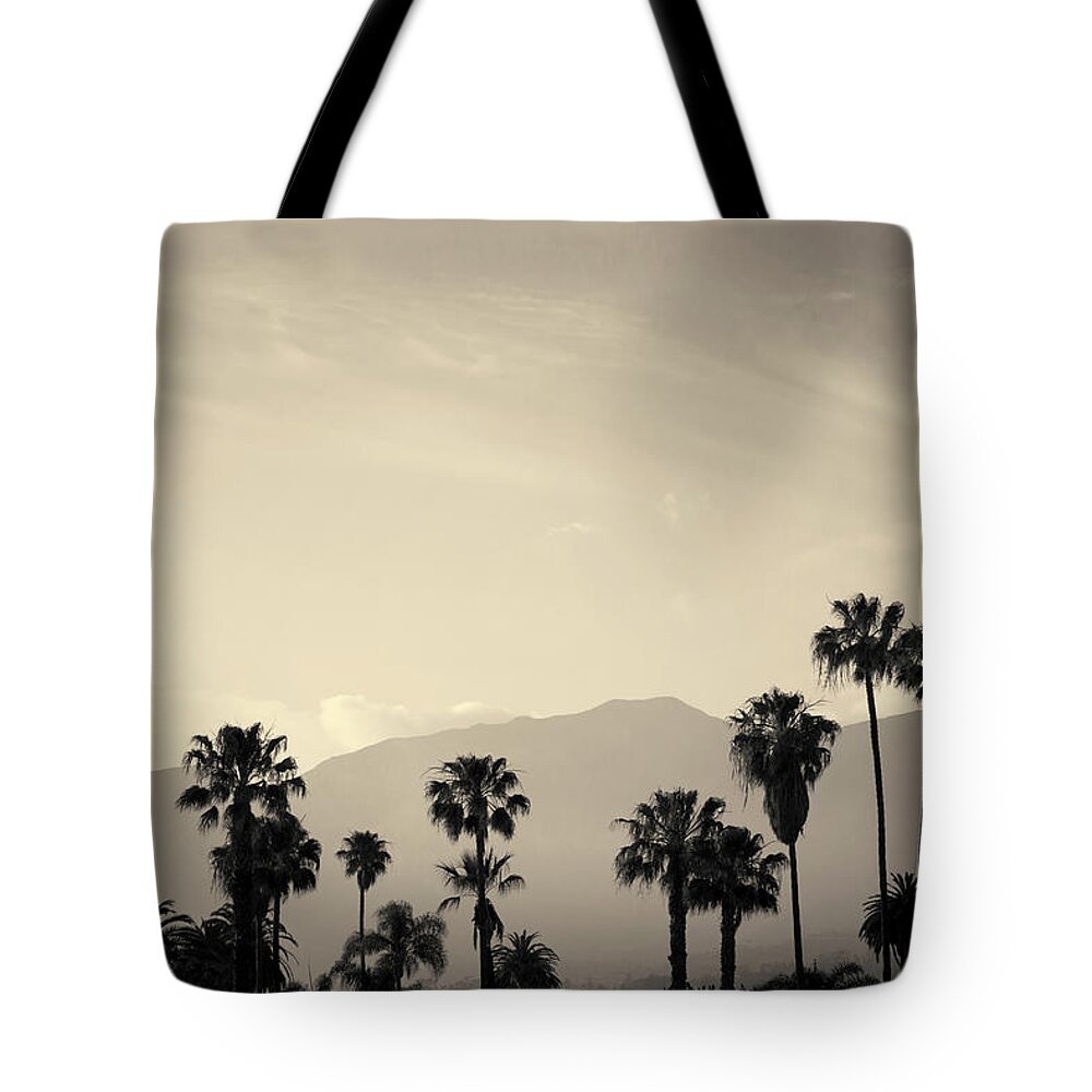 Sunset Tote Bag featuring the photograph Santa Barbara I Toned by David Gordon