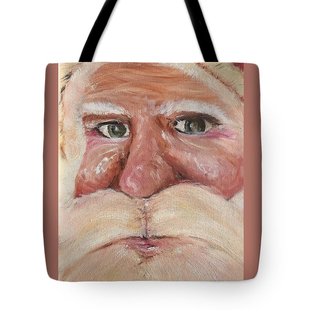 Portrait Tote Bag featuring the painting Santa Claus by Chuck Gebhardt