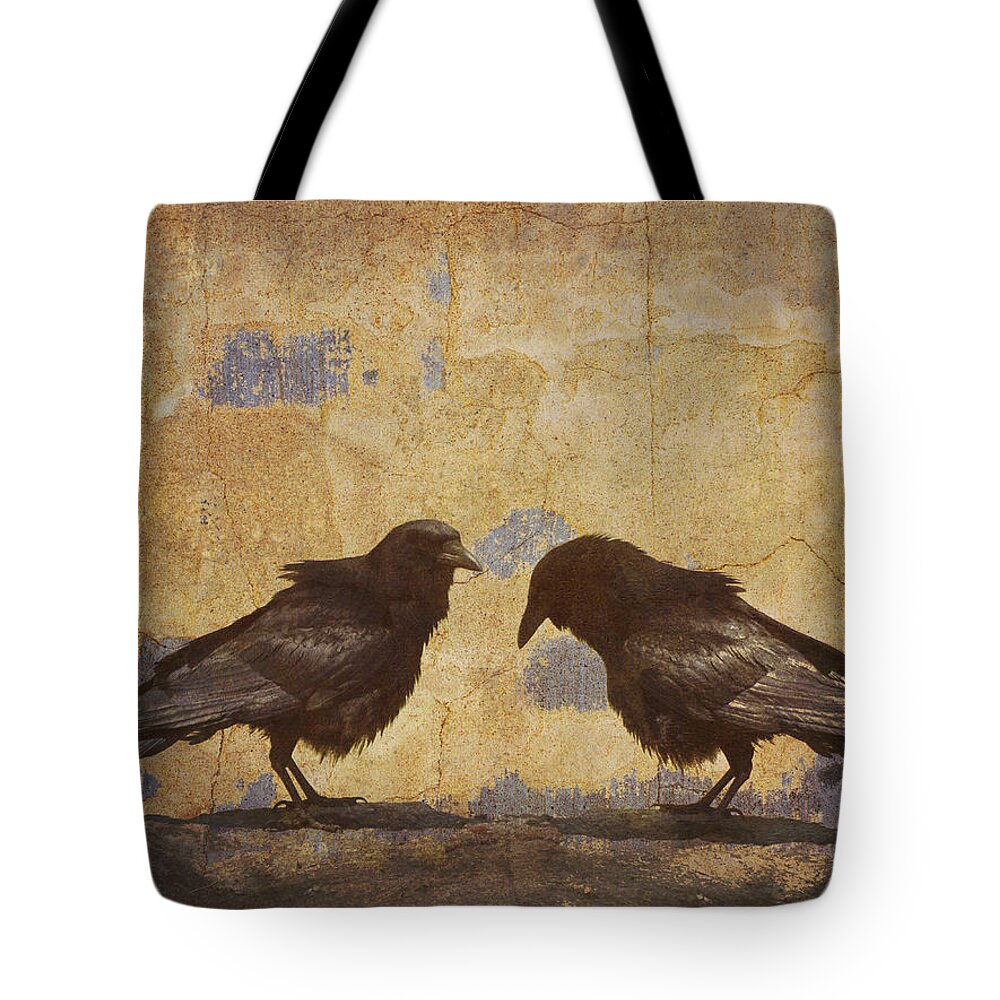 Crow Tote Bag featuring the photograph Santa Fe Crows by Carol Leigh
