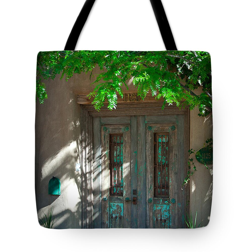 New Mexico Tote Bag featuring the photograph Santa Fe Door by David Patterson