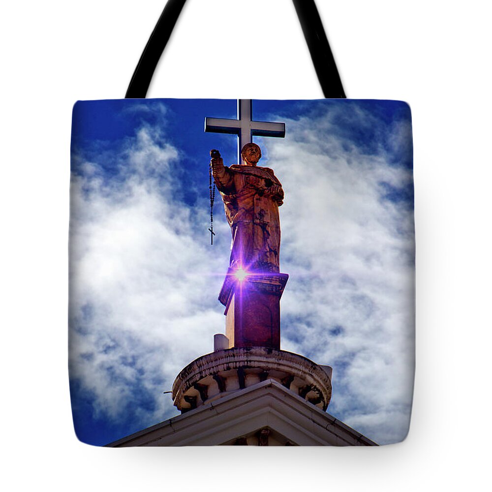 Church Tote Bag featuring the photograph Santo Domingo - Saint Dominic by Al Bourassa