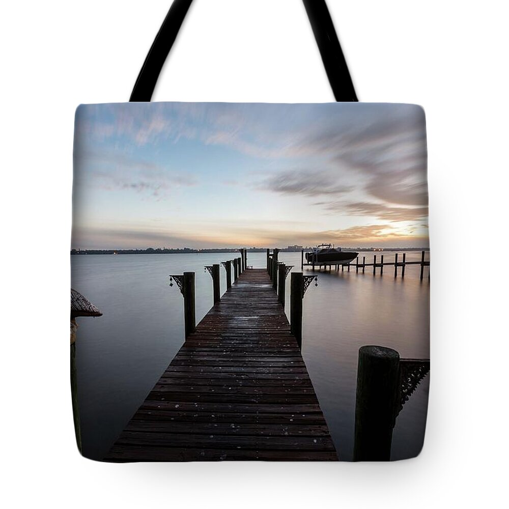 Florida Tote Bag featuring the photograph Sarasota Bay Sunrise by Paul Schultz
