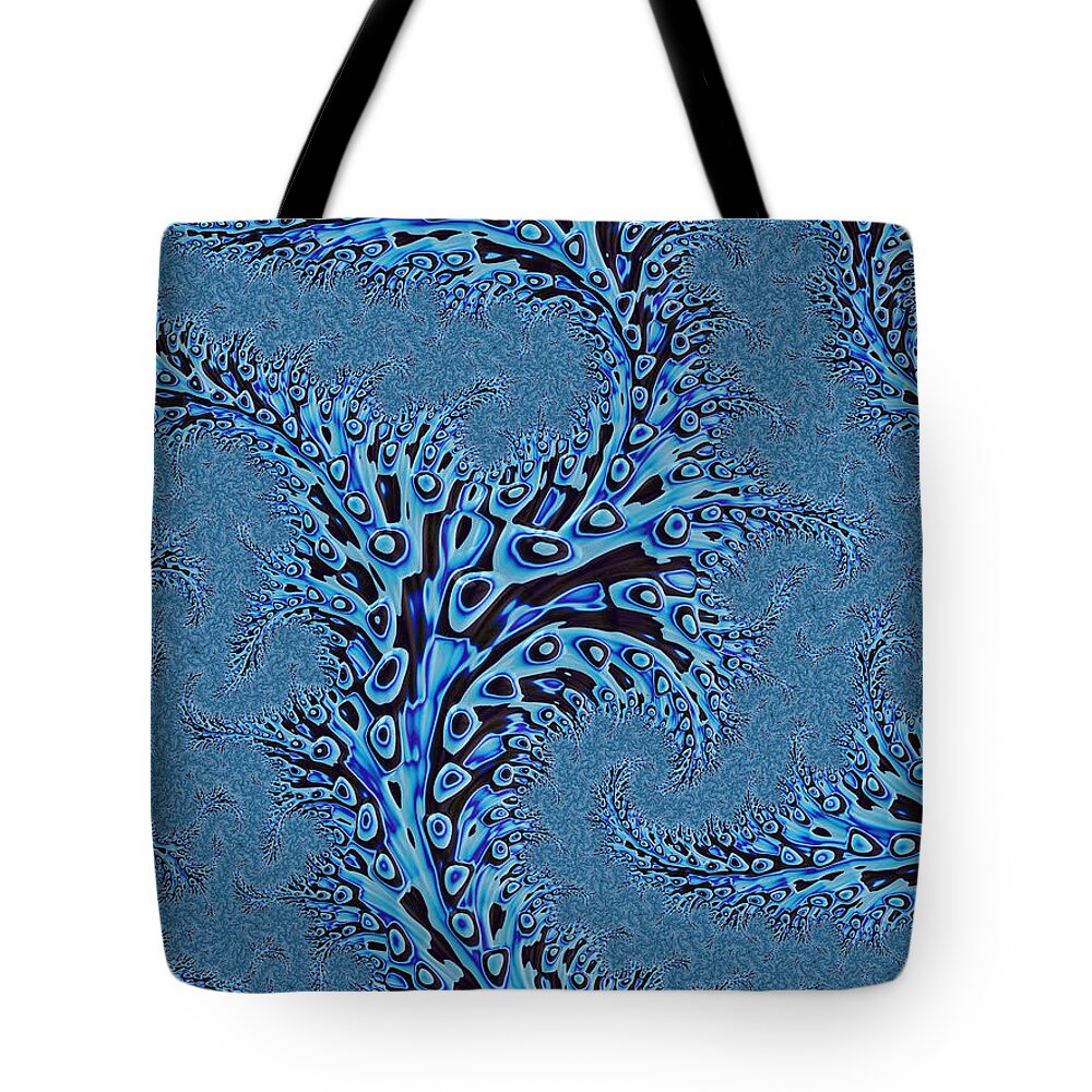 Seaweed Abstract Tote Bag featuring the digital art Sargasso by John Edwards