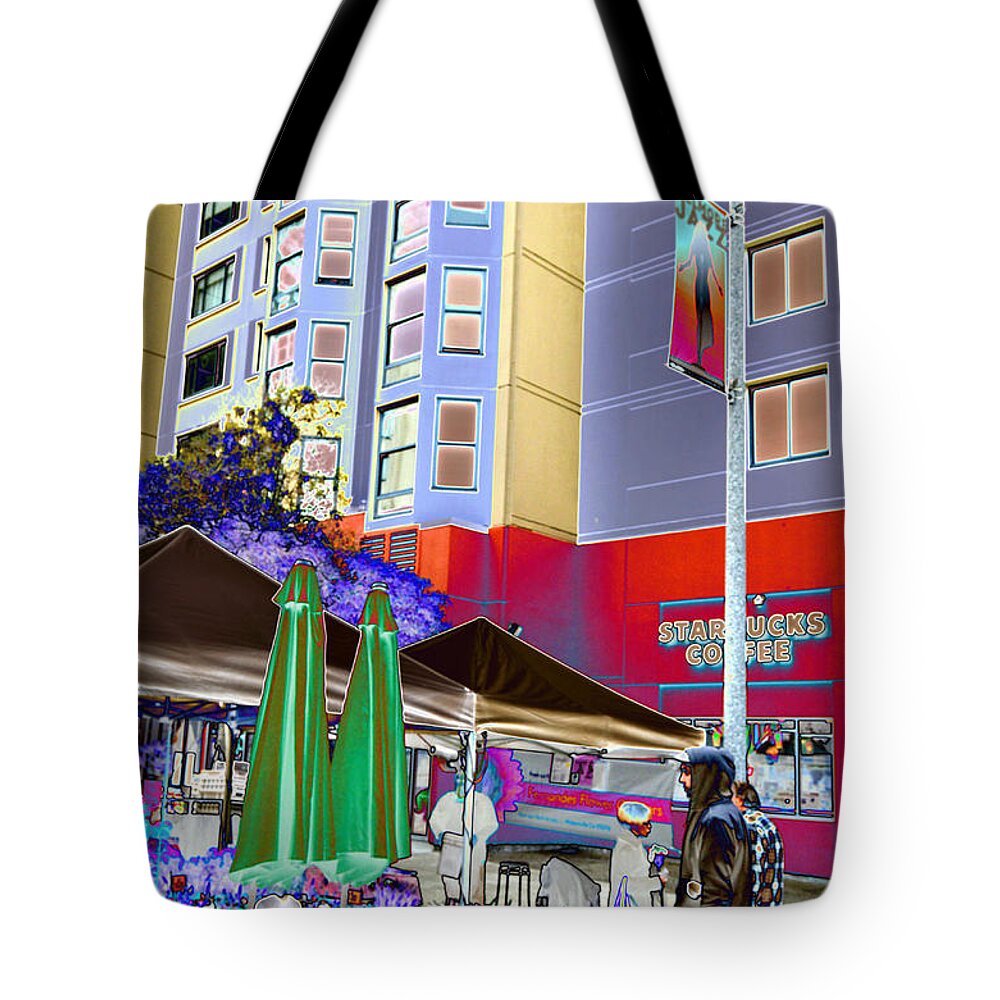  Tote Bag featuring the photograph Saturday market by Tom Kelly