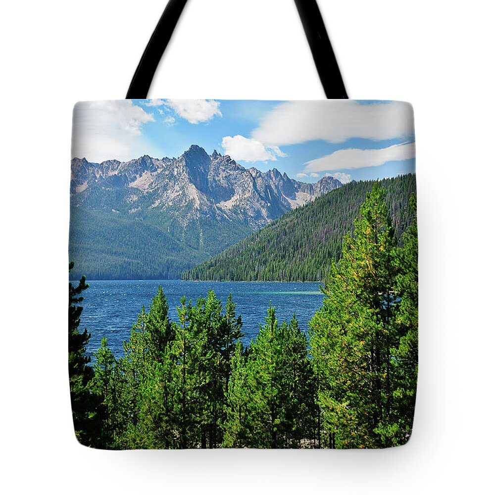 Sawtooth Mountains Tote Bag featuring the photograph Sawtooth Serenity II by Greg Norrell