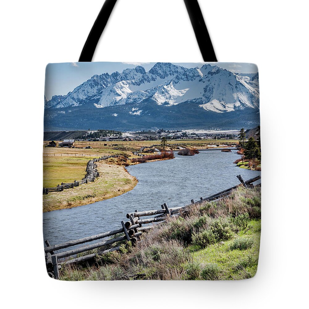 Sawtooths Tote Bag featuring the photograph Sawtooths in Spring by Link Jackson