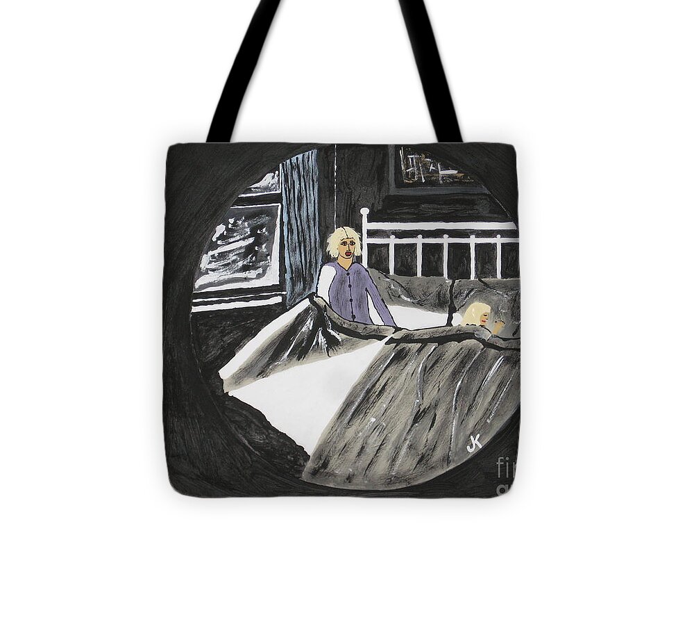  Tote Bag featuring the painting Scary Dreams by Jeffrey Koss