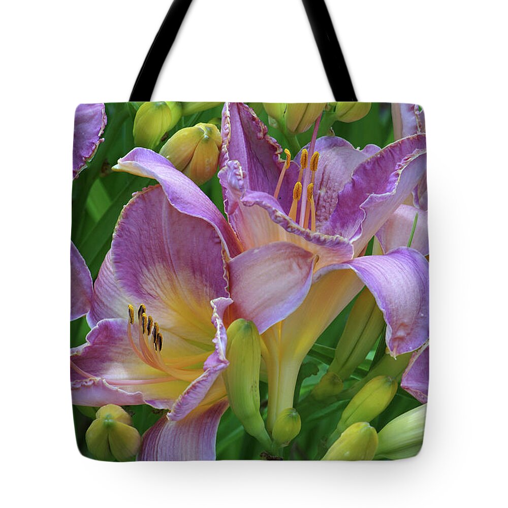 Lily Tote Bag featuring the photograph Scent of a Lily by Kathi Mirto