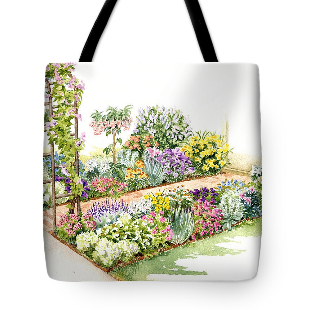 Garden Tote Bag featuring the painting Scented Segue by Karla Beatty