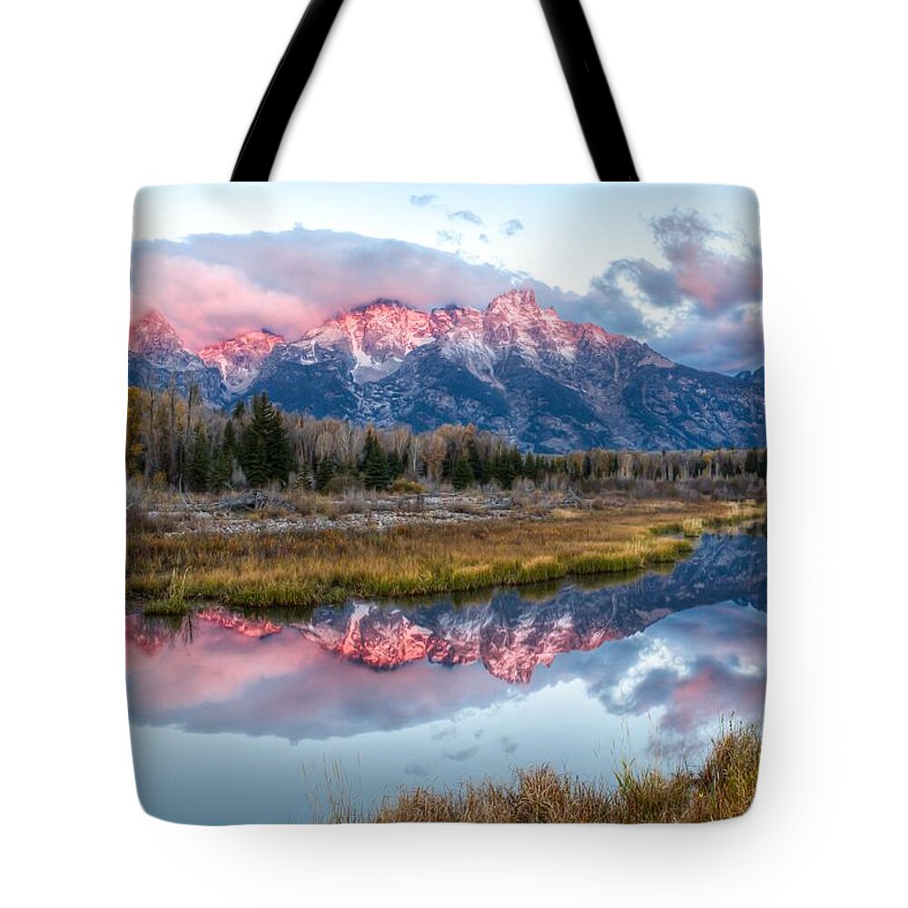 Schwabacher Tote Bag featuring the photograph Schwabacher Sunrise 0086 by Kristina Rinell