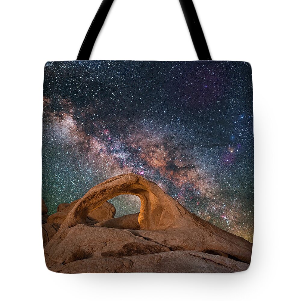 Astronomy Tote Bag featuring the photograph Scorpius and its Arch by Ralf Rohner