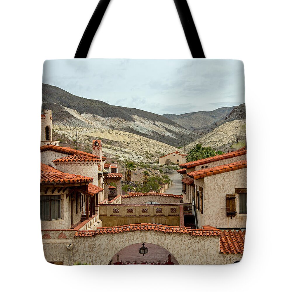 Scotty's Castle Tote Bag featuring the photograph Scotty's Castle by Stephen Whalen