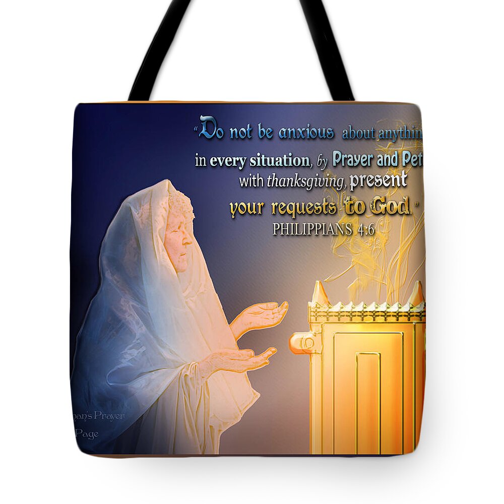 Jennifer Page Tote Bag featuring the photograph Scripture Art  Watchman's Prayer by Jennifer Page