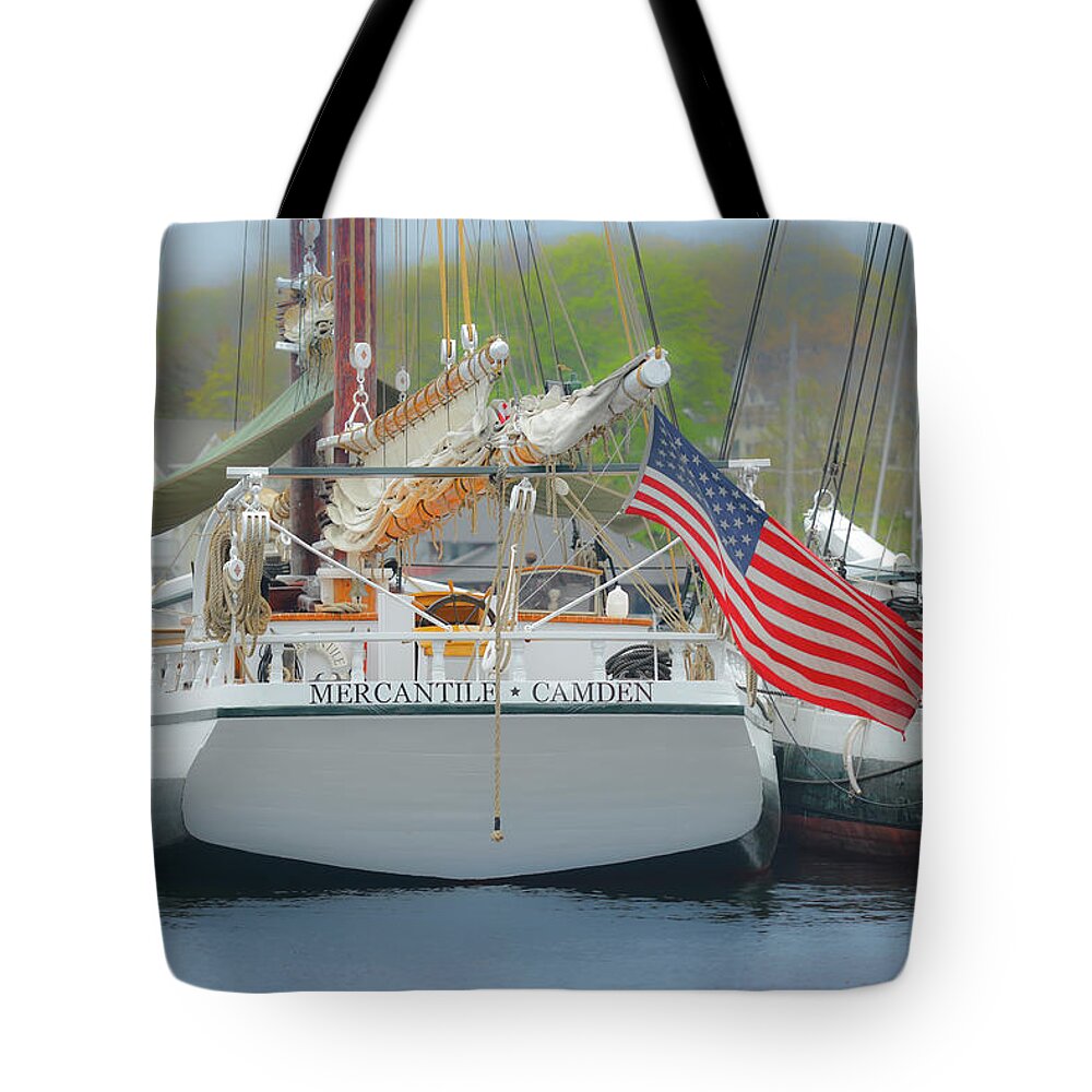 Windjammer Tote Bag featuring the photograph Sea Commerce by Jeff Cooper