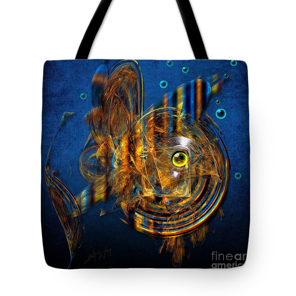 Sea Tote Bag featuring the painting Sea fish by Alexa Szlavics