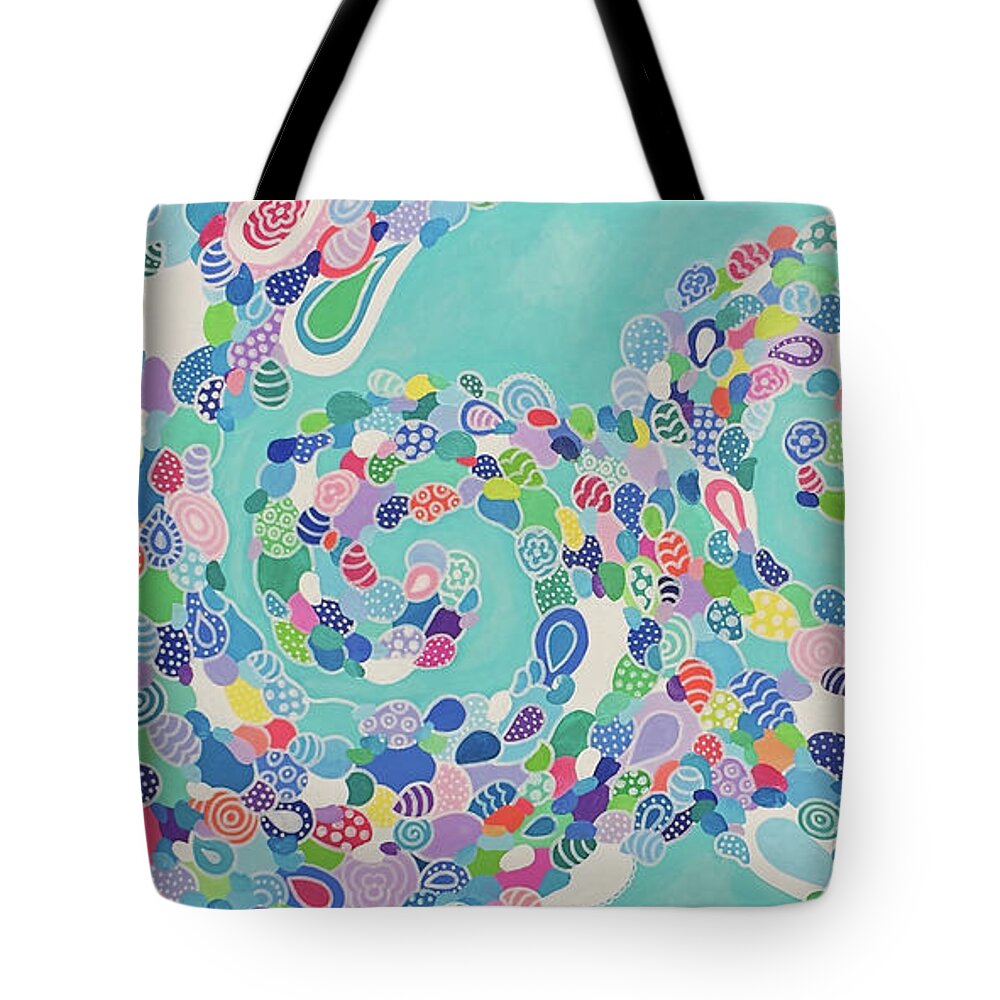 Pattern Art Tote Bag featuring the painting Sea Nymph by Beth Ann Scott