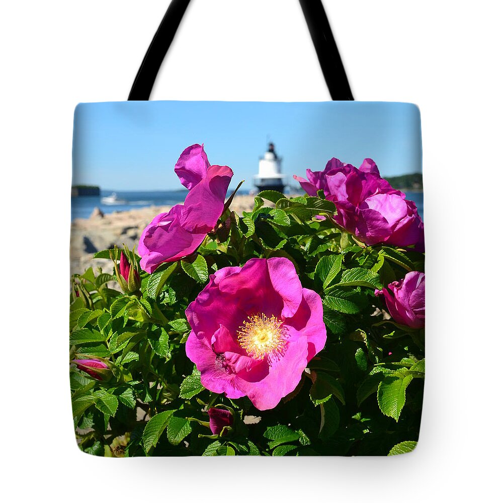 Sea Roses Tote Bag featuring the photograph Sea Roses by Colleen Phaedra