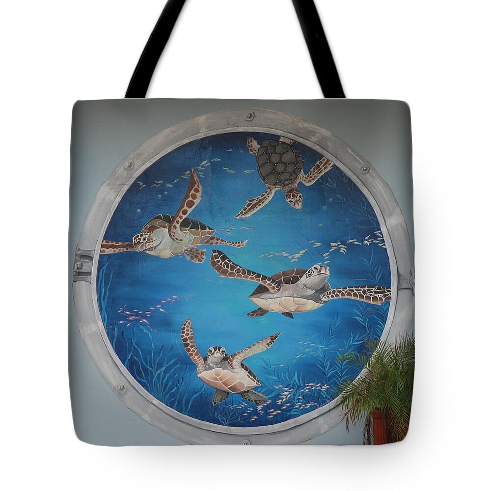 Sea Turtles Tote Bag featuring the photograph Sea Turtles by Rob Hans