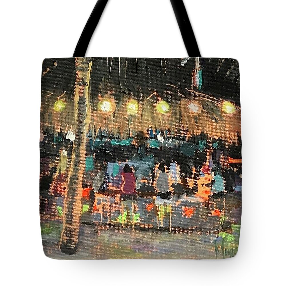  Impressionism Tote Bag featuring the painting Seacrets at the Sandbar by Maggii Sarfaty