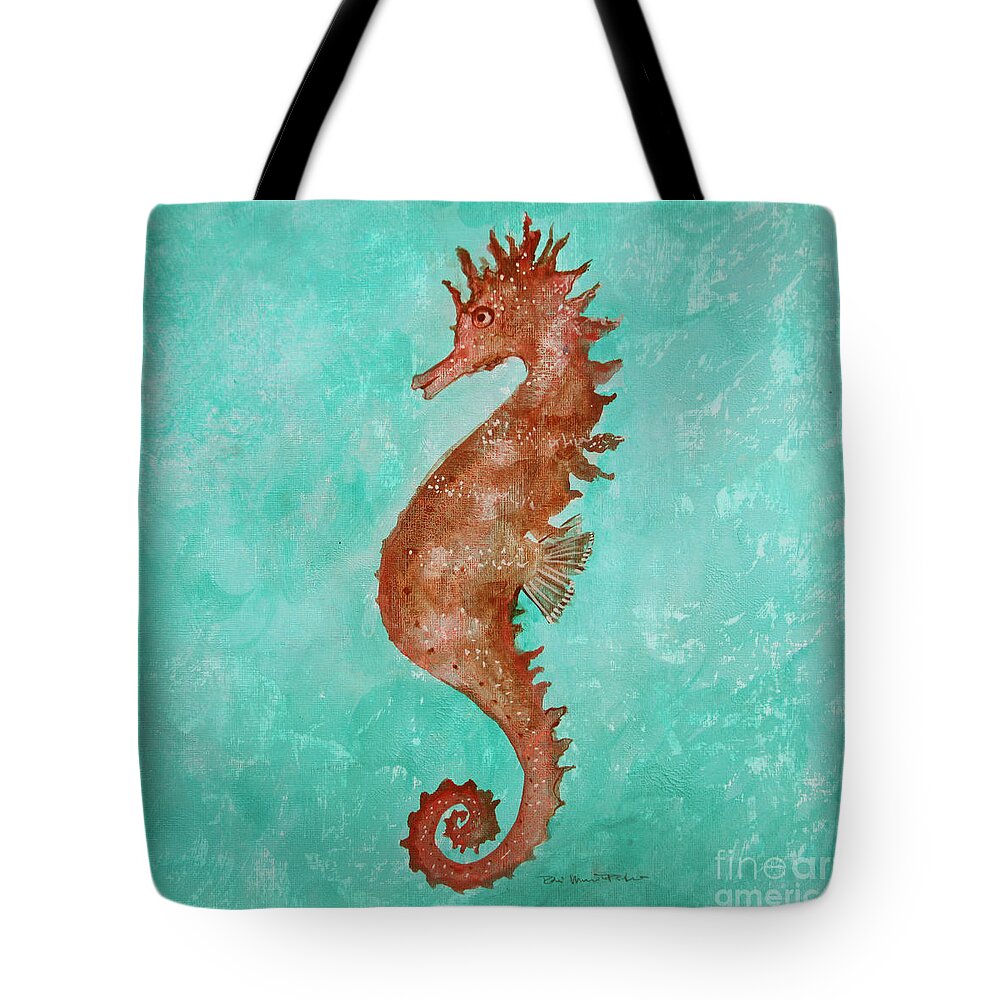 Seahorse Tote Bag featuring the painting Seahorse by Robin Pedrero