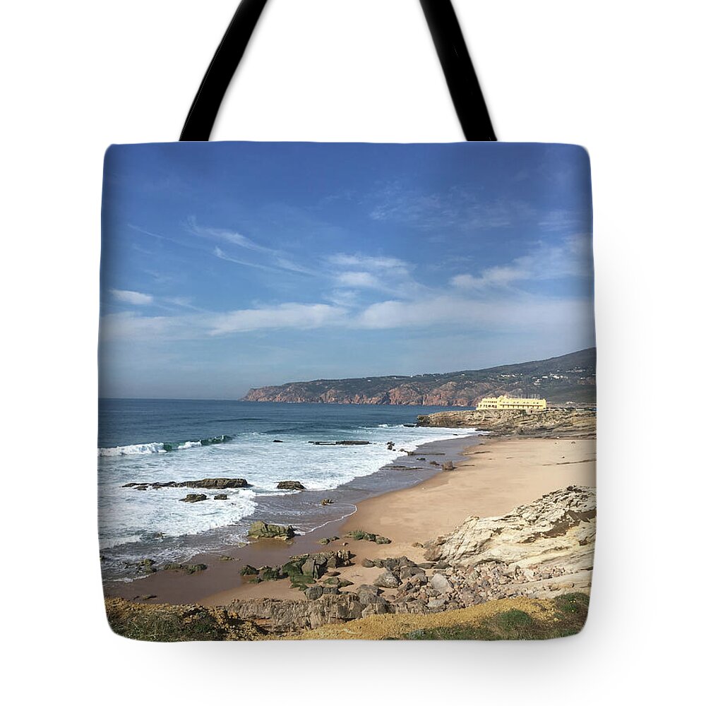 Seascape Tote Bag featuring the photograph Seascape Portugal #2 by Susan Grunin