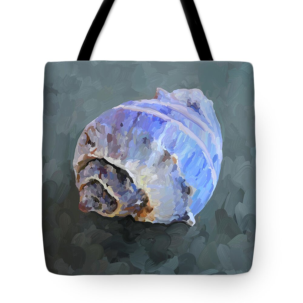 Sea Shell Tote Bag featuring the painting SeaShell III by Jai Johnson