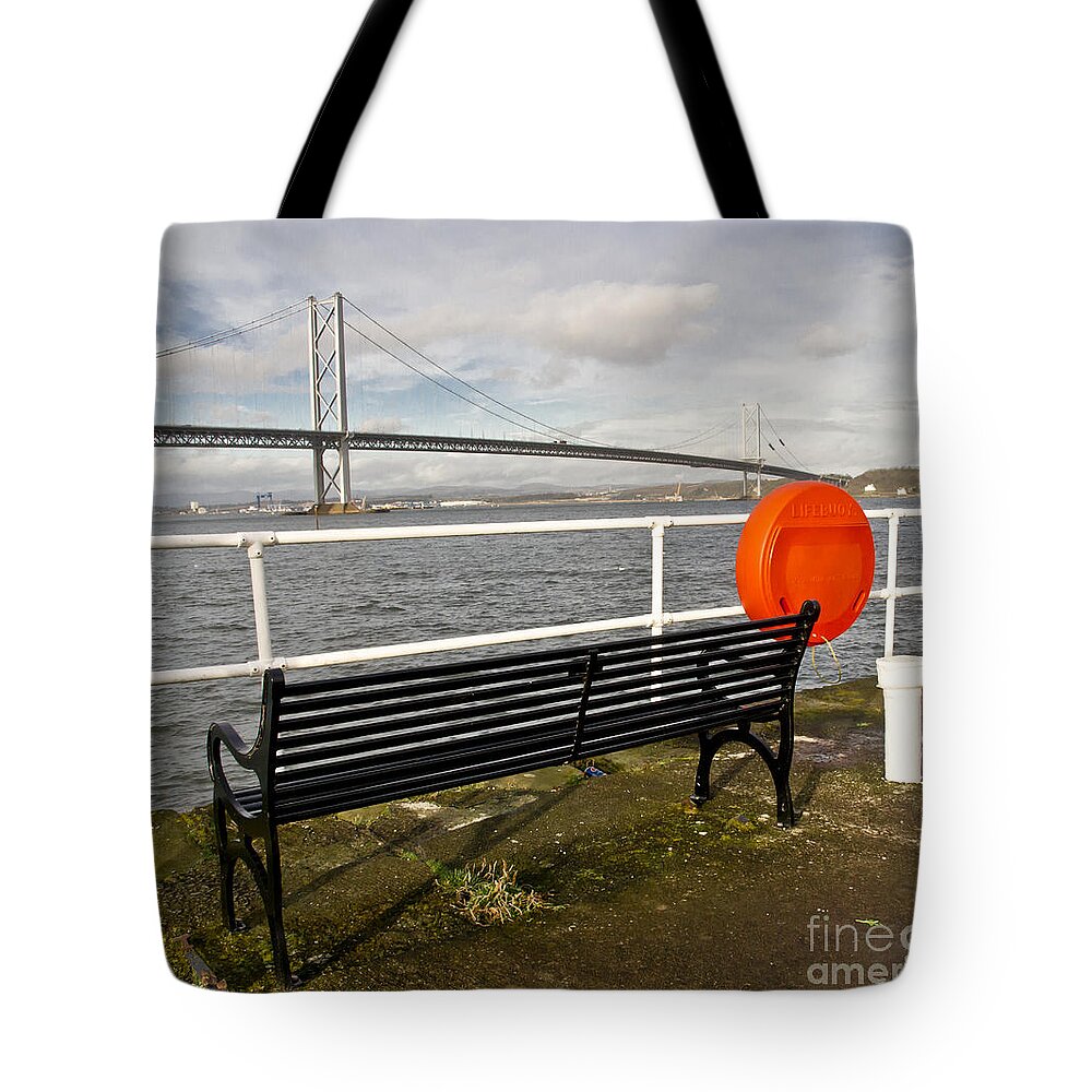 Bench Tote Bag featuring the photograph Seaside Bench by Elena Perelman