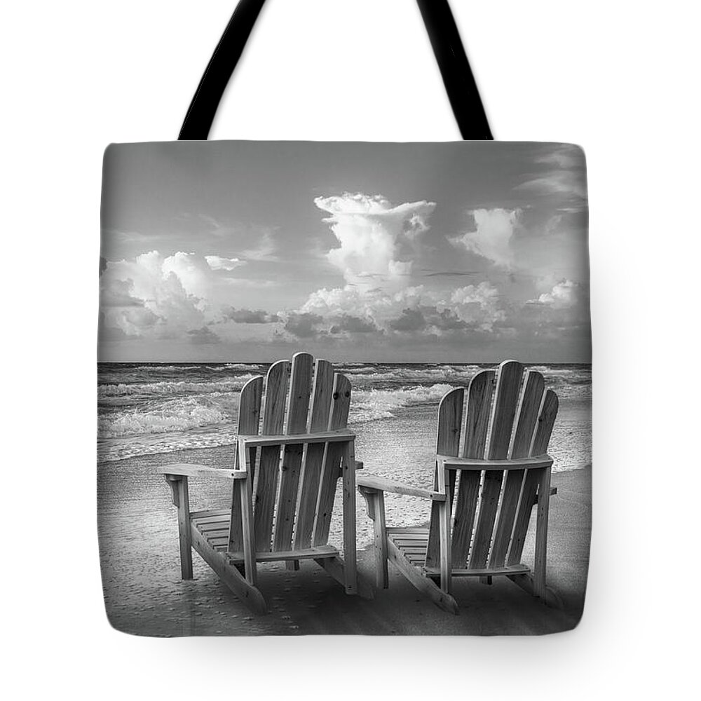 Clouds Tote Bag featuring the photograph Seaside Silver at Dawn by Debra and Dave Vanderlaan