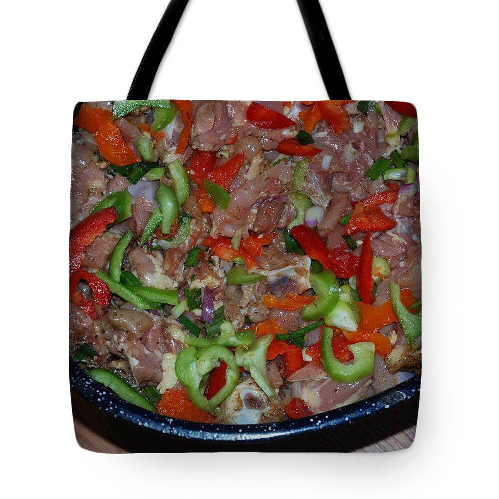 Chicken Tote Bag featuring the photograph Seasoned Chicken by Ee Photography