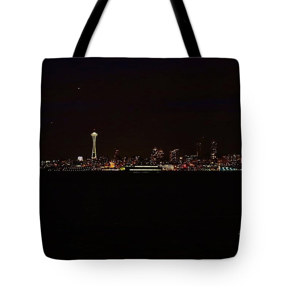 Seattle Tote Bag featuring the photograph Seattle at Twilight by Craig Wood
