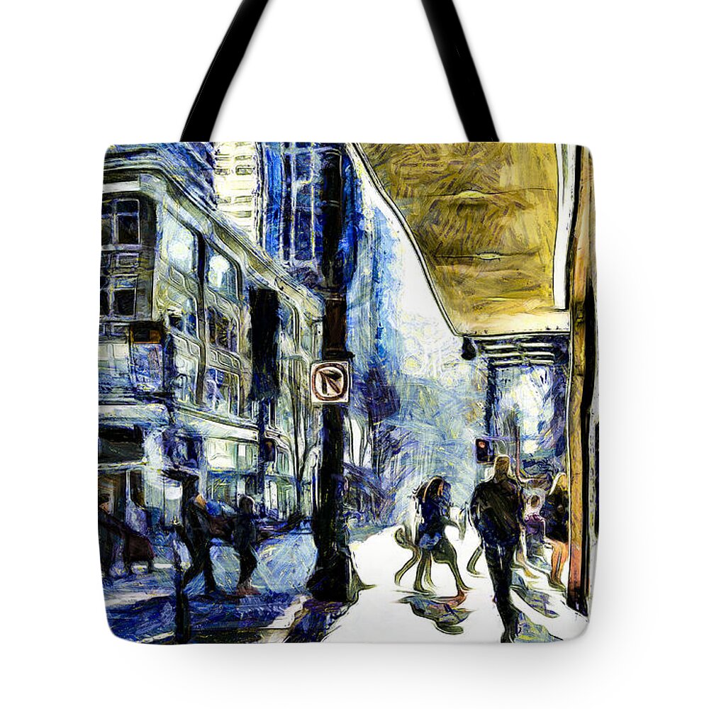 Seattle Tote Bag featuring the photograph Seattle Streets #2 by Susan Parish