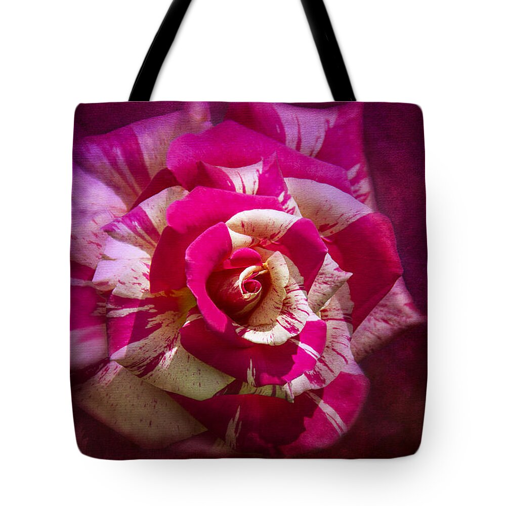 Pink And White Rose Tote Bag featuring the photograph Secret Heart by Marina Kojukhova