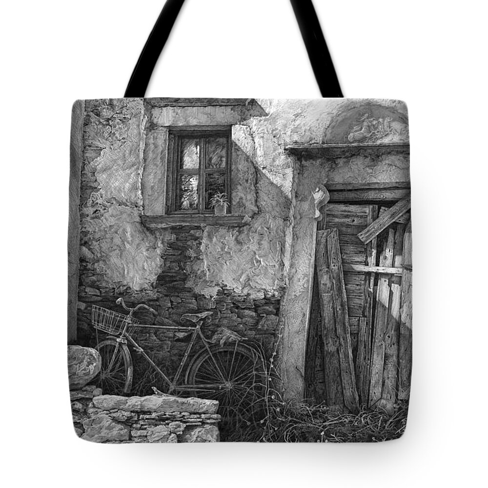 Drawing Tote Bag featuring the photograph Secret of the Closed Doors 2 by Sergey Gusarin