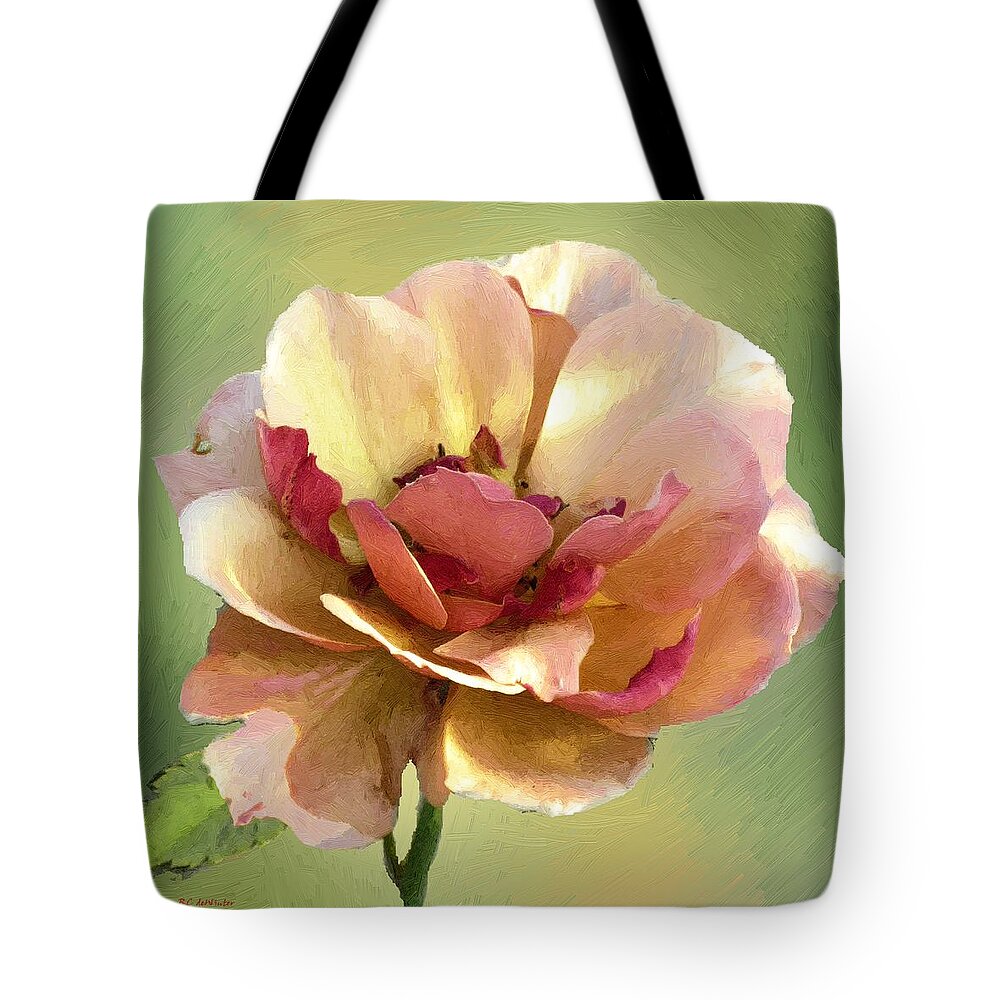 Rose Tote Bag featuring the painting Seductive by RC DeWinter