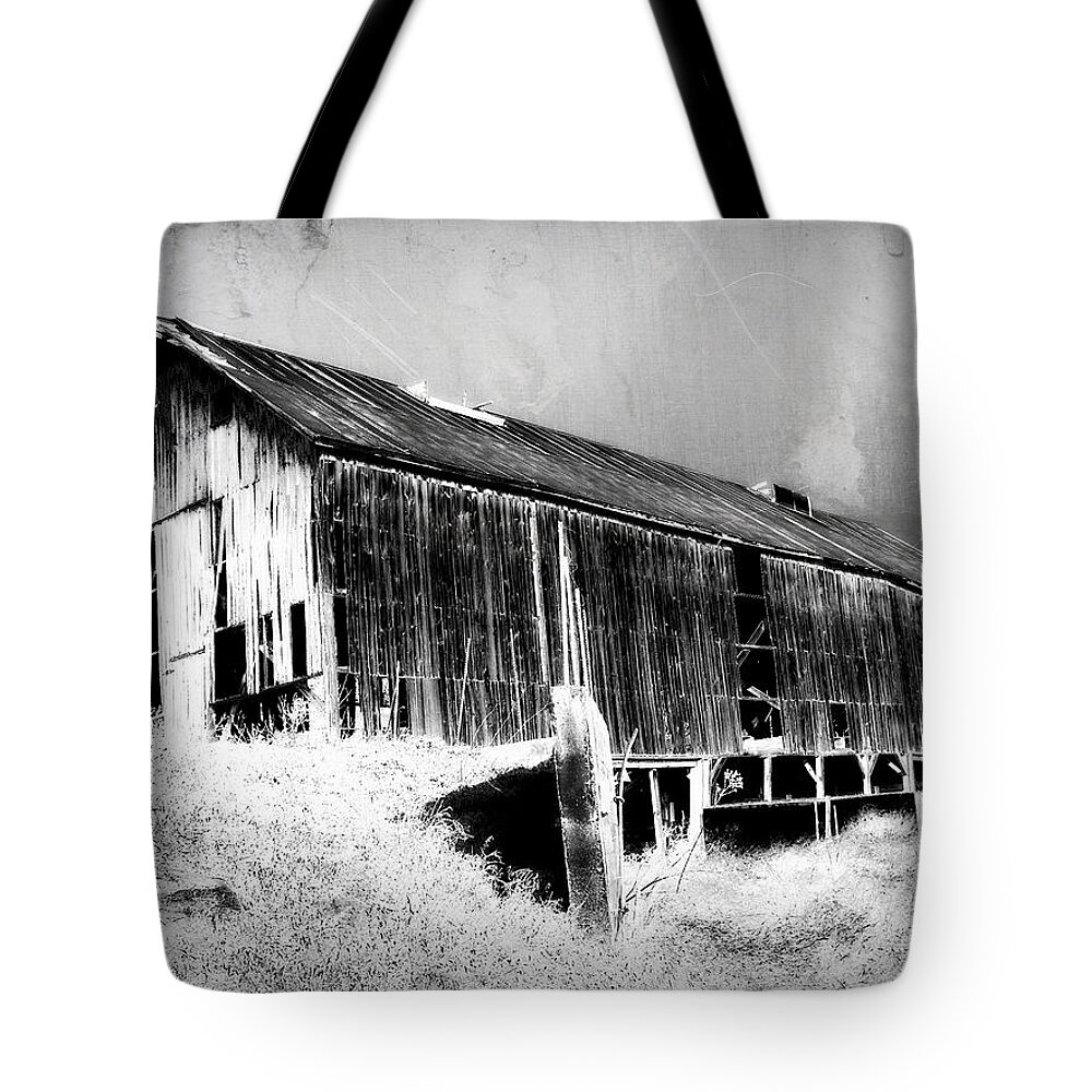 Barn Tote Bag featuring the digital art Seen Better Days by Julie Hamilton